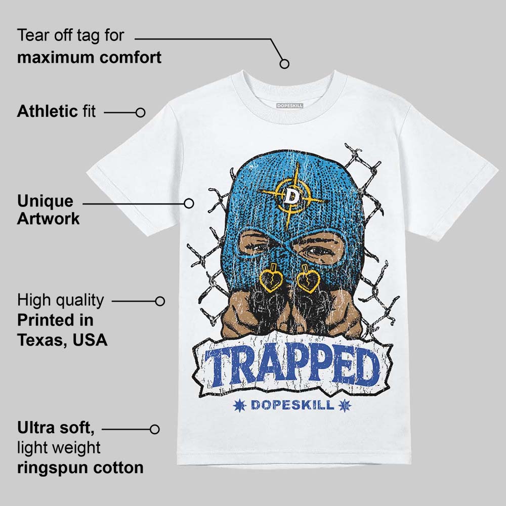 Royal Blue Collection DopeSkill T-Shirt New Trapped Graphic