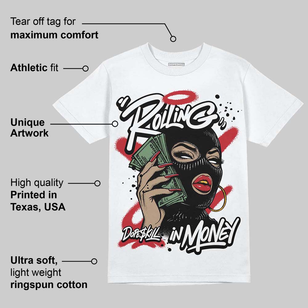 Bred 11s DopeSkill T-Shirt Rolling in Money Graphic