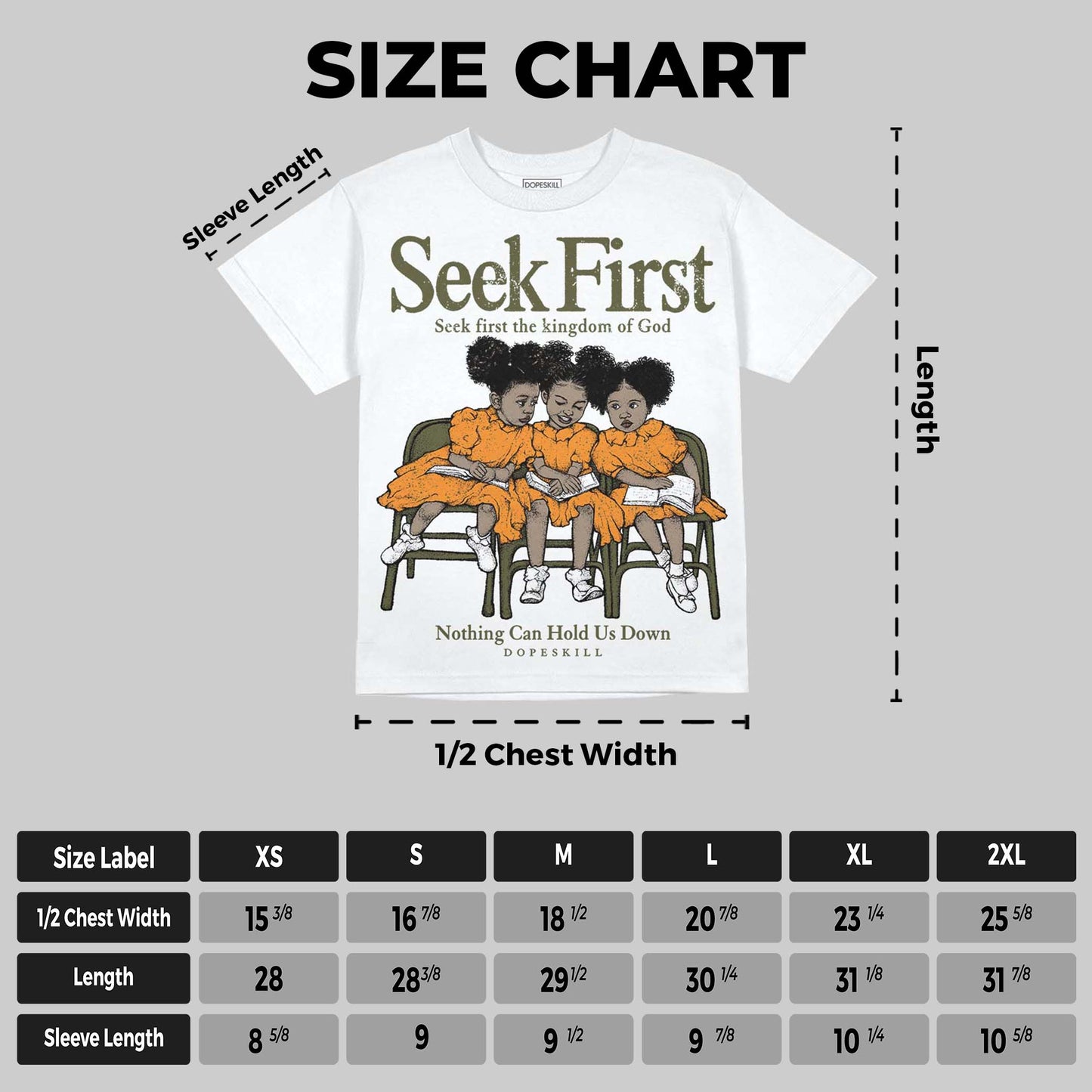 Olive 5s DopeSkill Oversize Print T-Shirt New Seek First Graphic