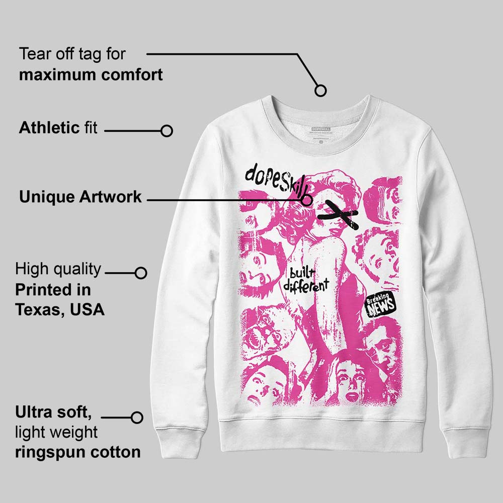 Pink Collection DopeSkill Sweatshirt Built Different Graphic