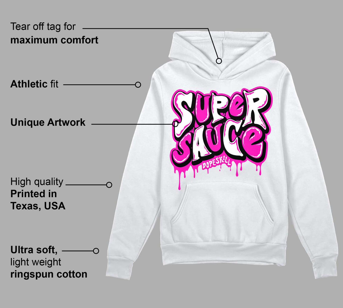 Dunk Low Active Fuchsia DopeSkill Hoodie Sweatshirt Super Sauce Graphic