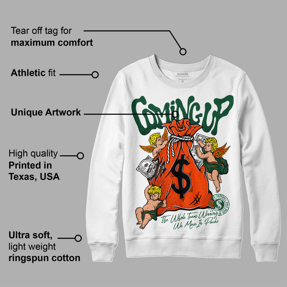 Dunk Team Dark Green Orange DopeSkill Sweatshirt Money Bag Coming Up Graphic