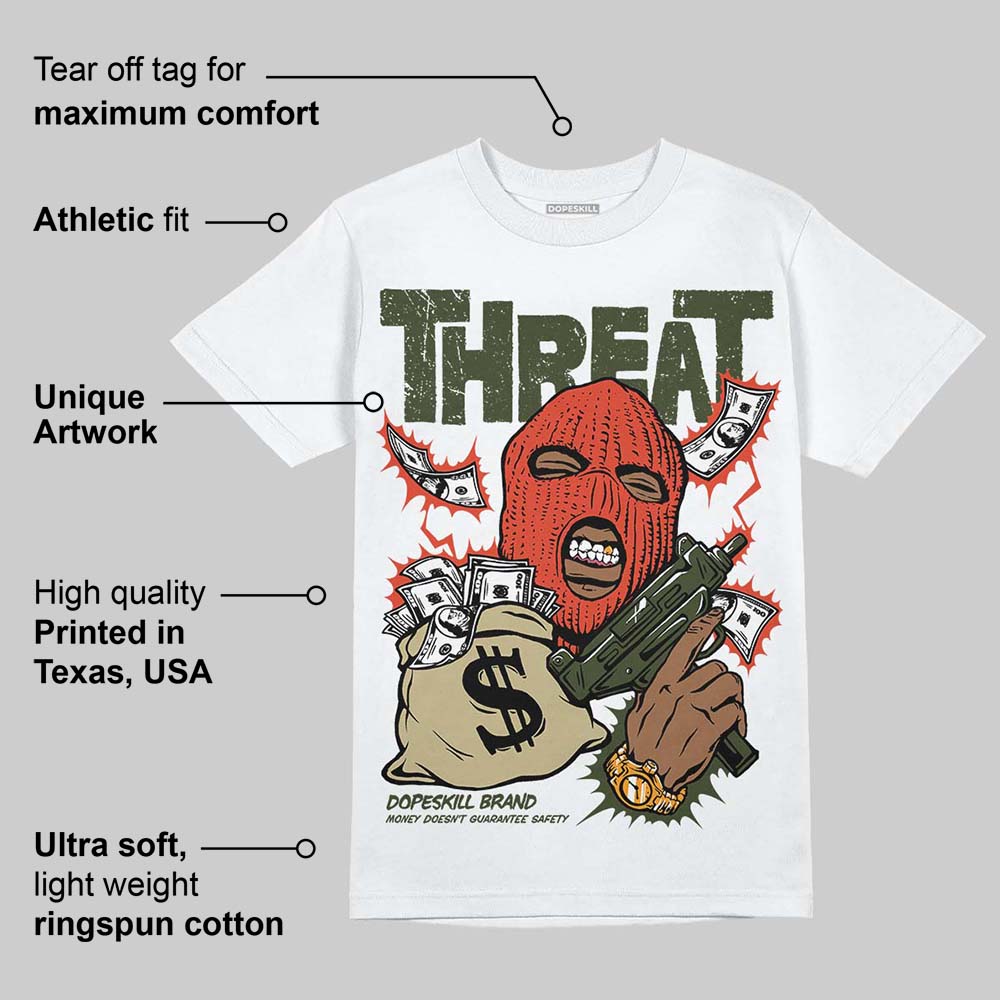 Olive Collection DopeSkill T-Shirt Under Threat Graphic