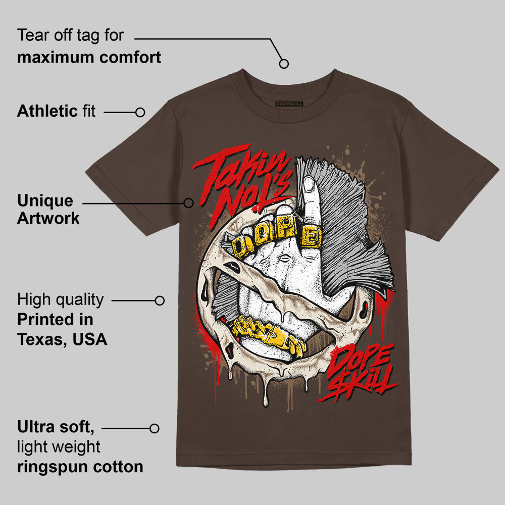 AJ 1 Low OG ‚ÄúReverse Mocha‚Äù DopeSkill Ridgerock T-shirt Takin No L's Graphic