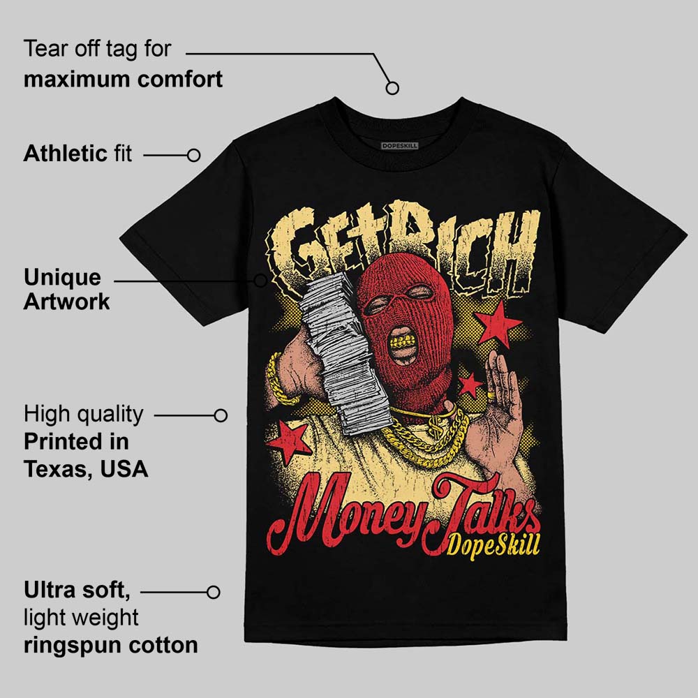 Quai 54 x Tour Yellow Black 1s DopeSkill T-Shirt Get Rich Graphic