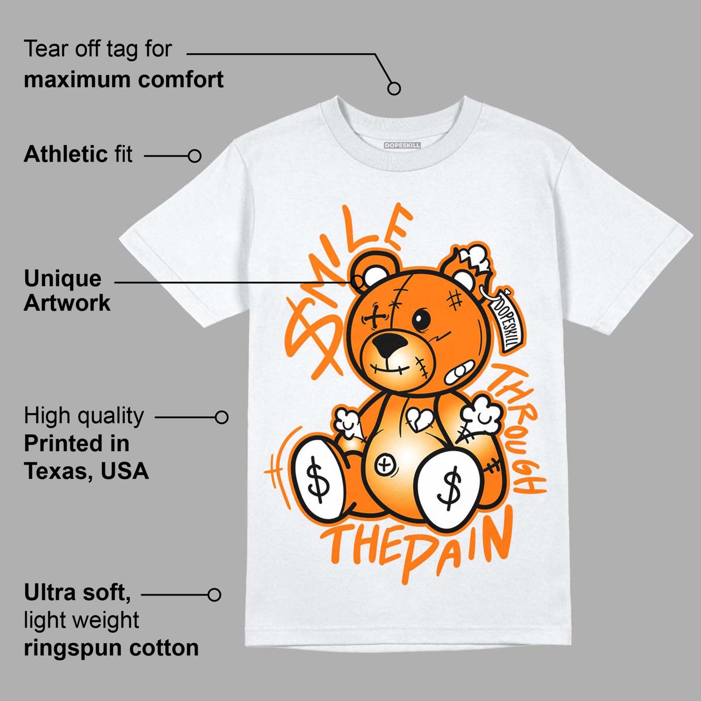 Dunk Low Magma Orange DopeSkill T-Shirt BEAN Graphic