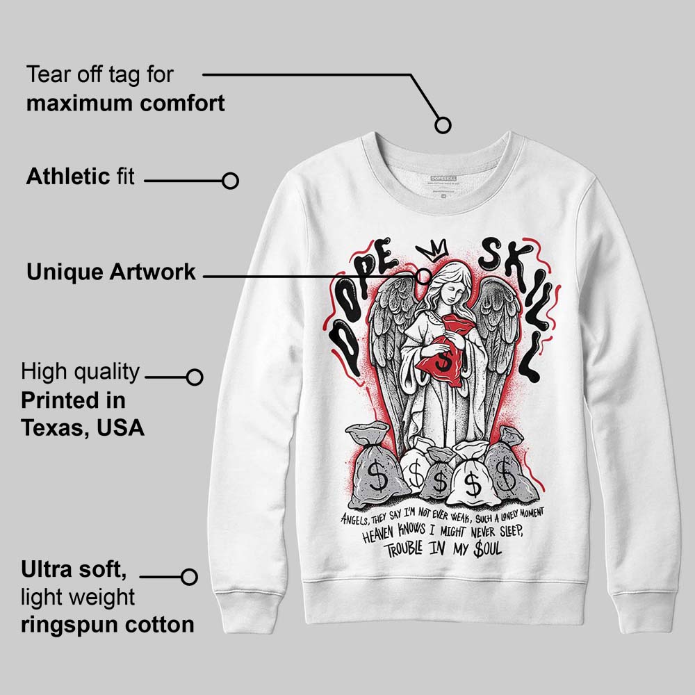 White Cement 4s DopeSkill Sweatshirt Angels Graphic