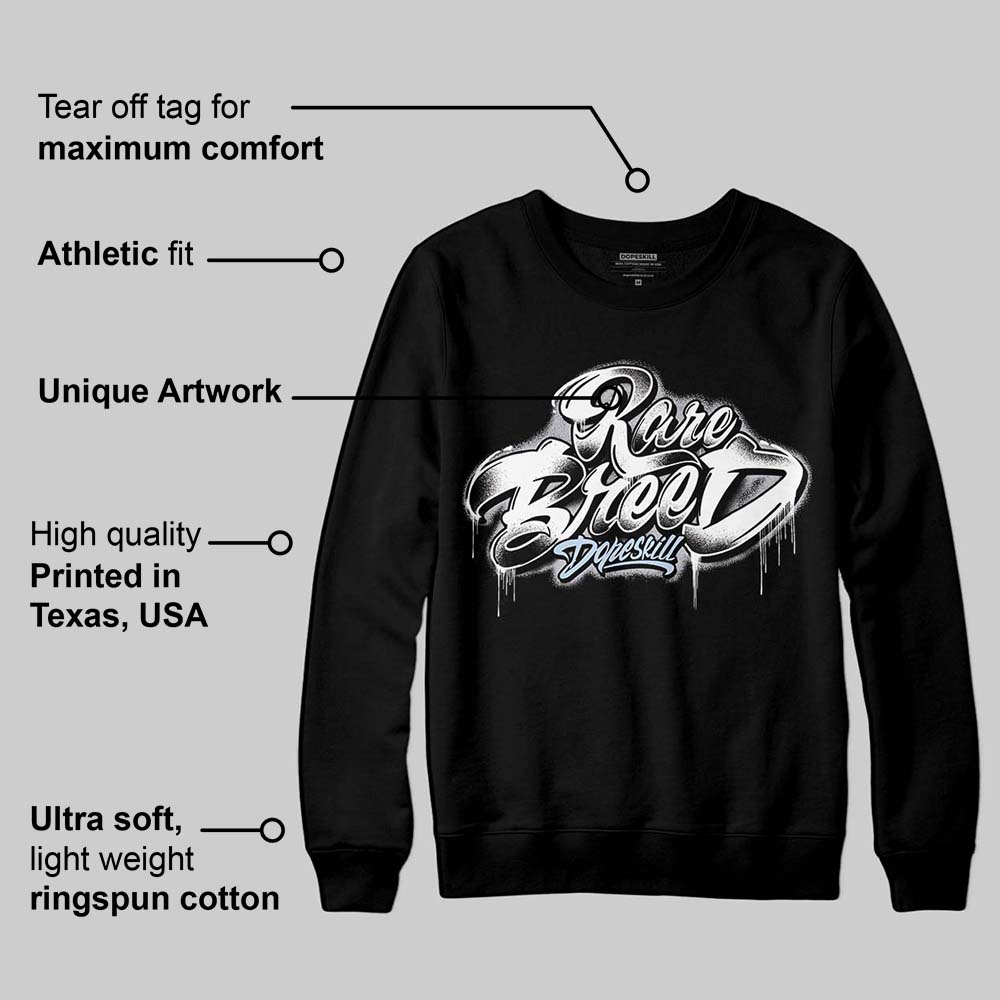 Black Metallic Reimagined 5s DopeSkill Sweatshirt Rare Breed Type Graphic