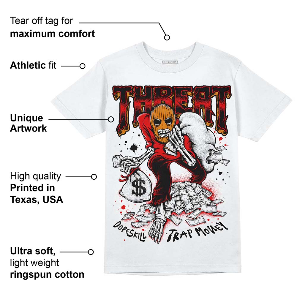 Red Cement 4S DopeSkill T-Shirt Threat Graphic