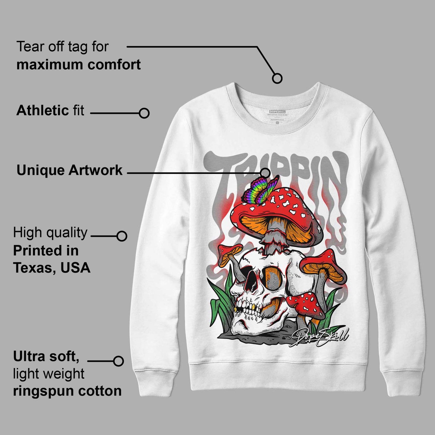 Grey Collection DopeSkill Sweatshirt Trippin Graphic