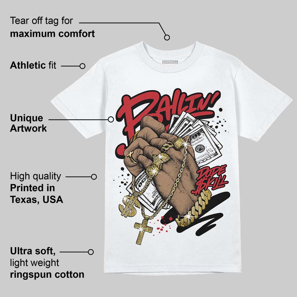 Bred 11s DopeSkill T-Shirt Always Ballin' Graphic