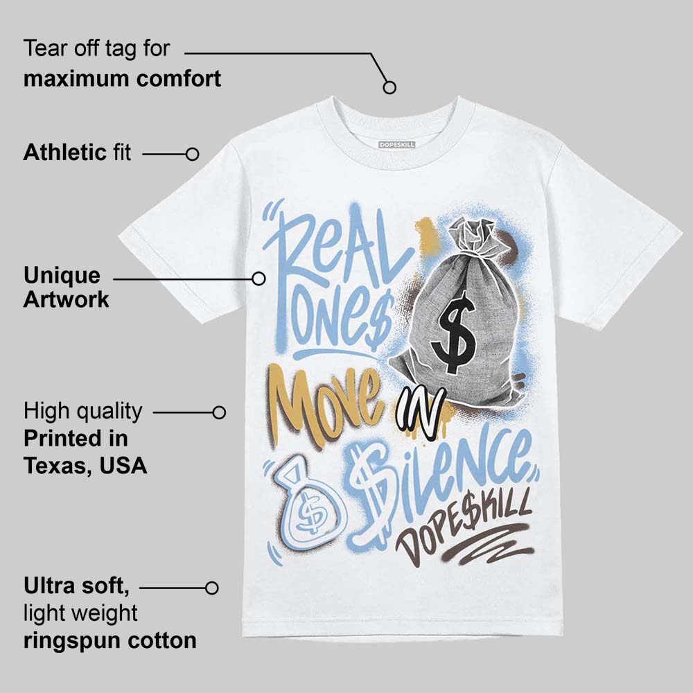 Handball Spezial Light Blue DopeSkill T-Shirt Real Ones Move In Silence Graphic
