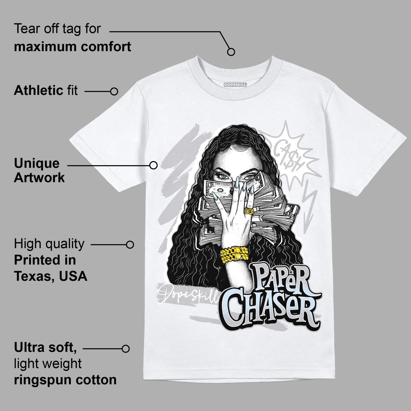 Cement Grey 11s DopeSkill T-Shirt NPC Graphic