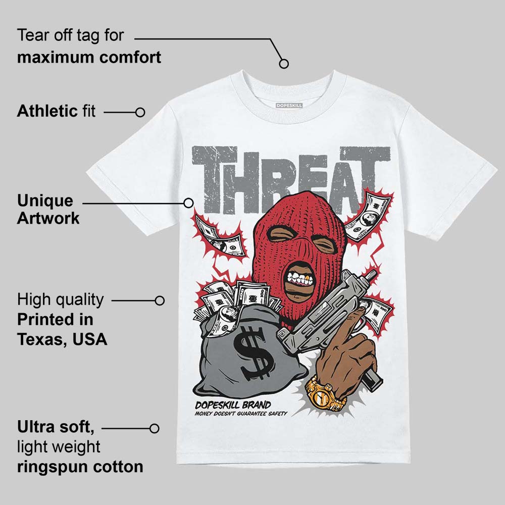 Cool Grey 9s DopeSkill T-Shirt Under Threat Graphic