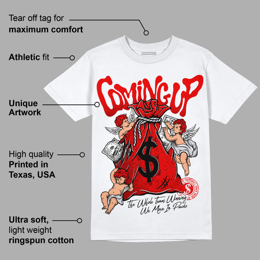 Red Cement 4S DopeSkill T-Shirt Money Bag Coming Up Graphic