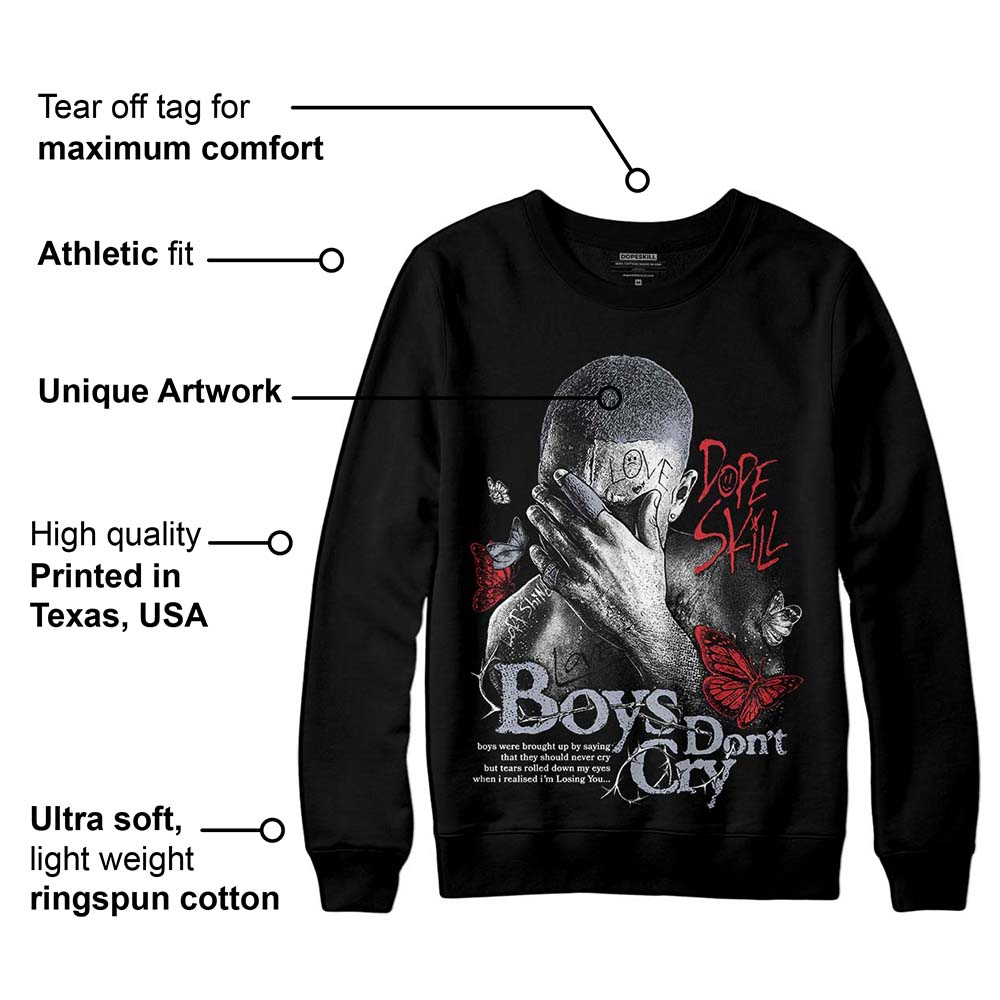 Bred Reimagined 4s DopeSkill Sweatshirt Boys Don't Cry Graphic