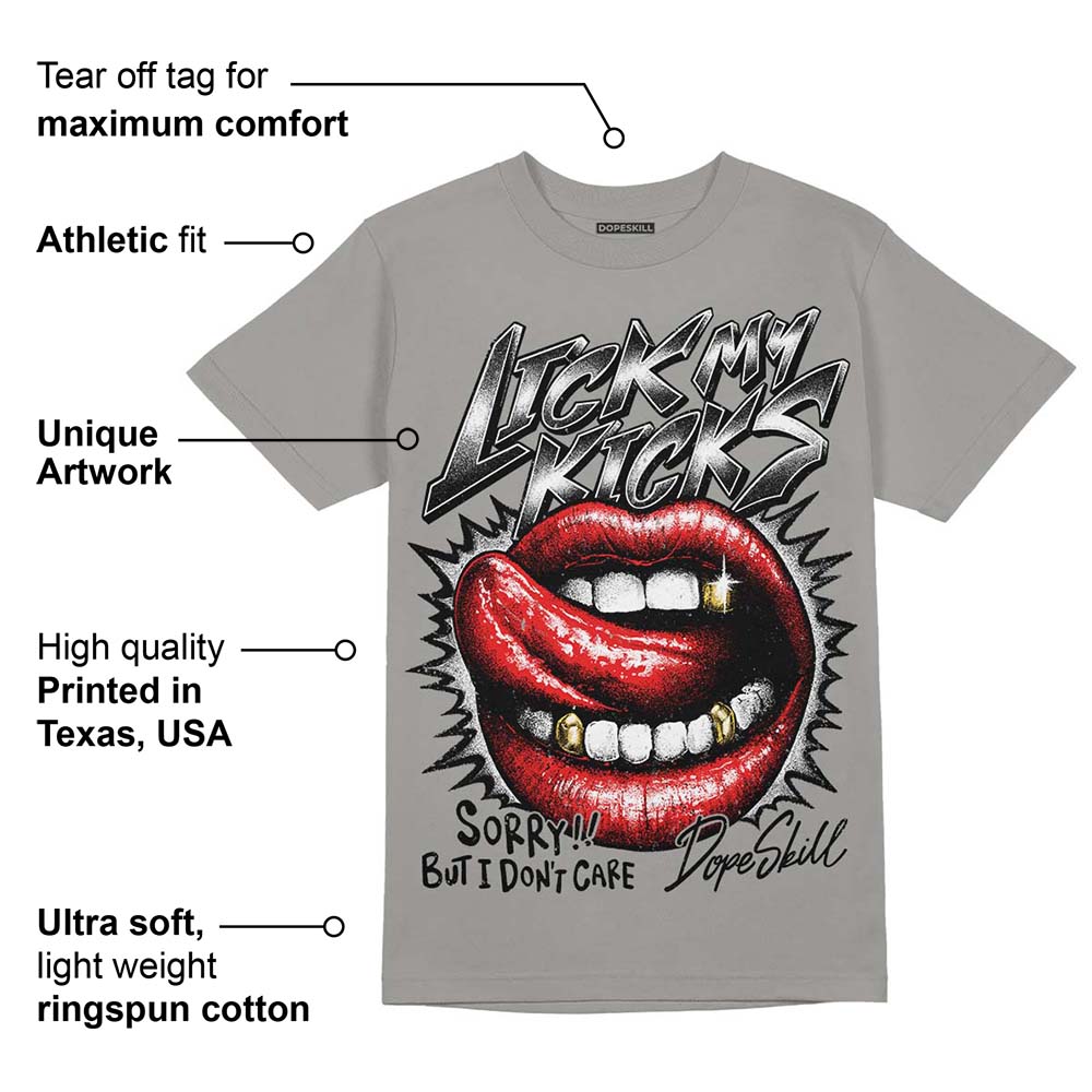Grey Collection DopeSkill Grey T-shirt Lick My Kicks Graphic