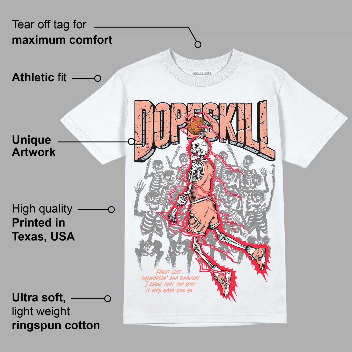 Crimson Bliss 5s DopeSkill T-Shirt Thunder Dunk Graphic