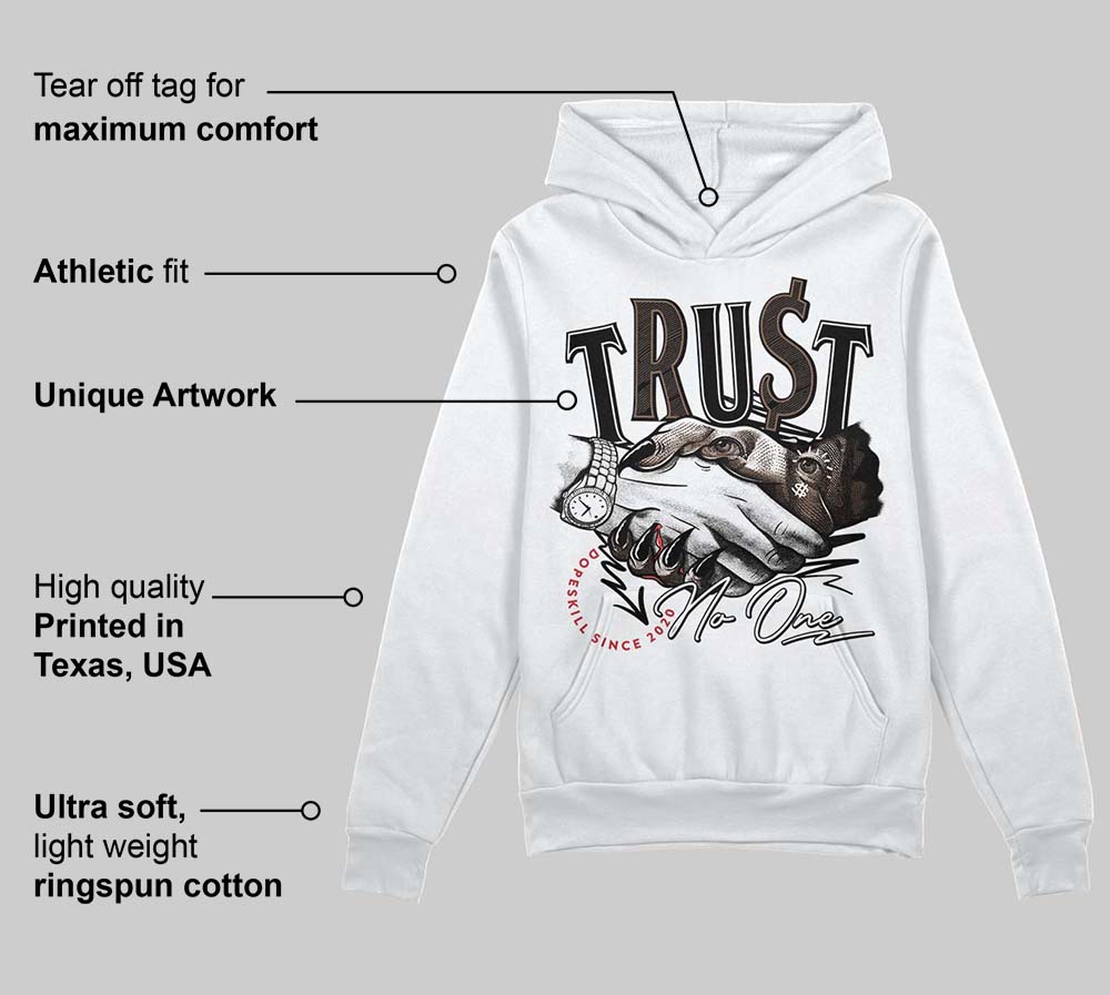 Olive 9s DopeSkill Hoodie Sweatshirt Trust No One Graphic