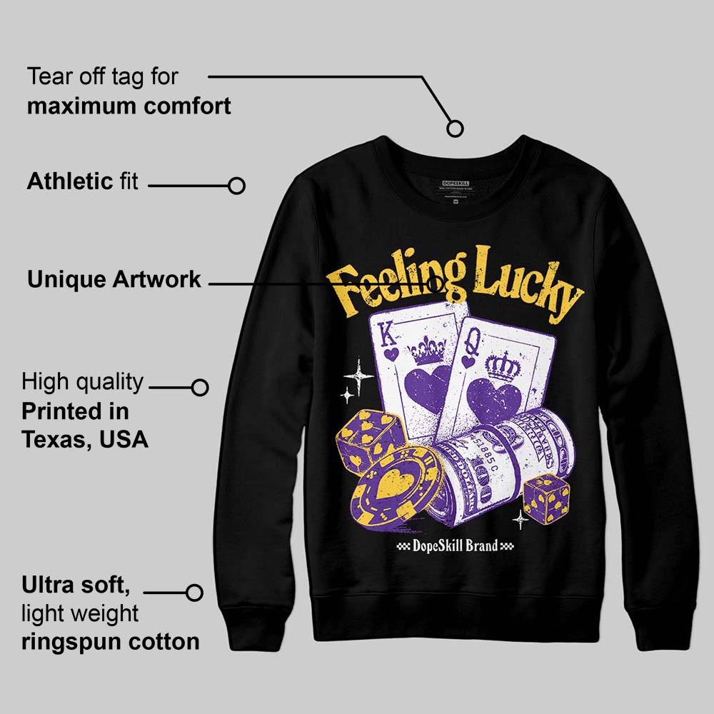 PURPLE Collection DopeSkill Sweatshirt Feeling Lucky Graphic