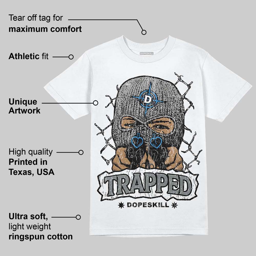 Cool Grey 9s DopeSkill T-Shirt New Trapped Graphic