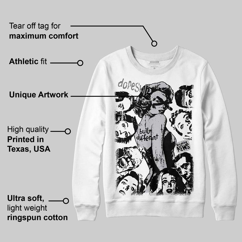 Grey Collection DopeSkill Sweatshirt Built Different Graphic