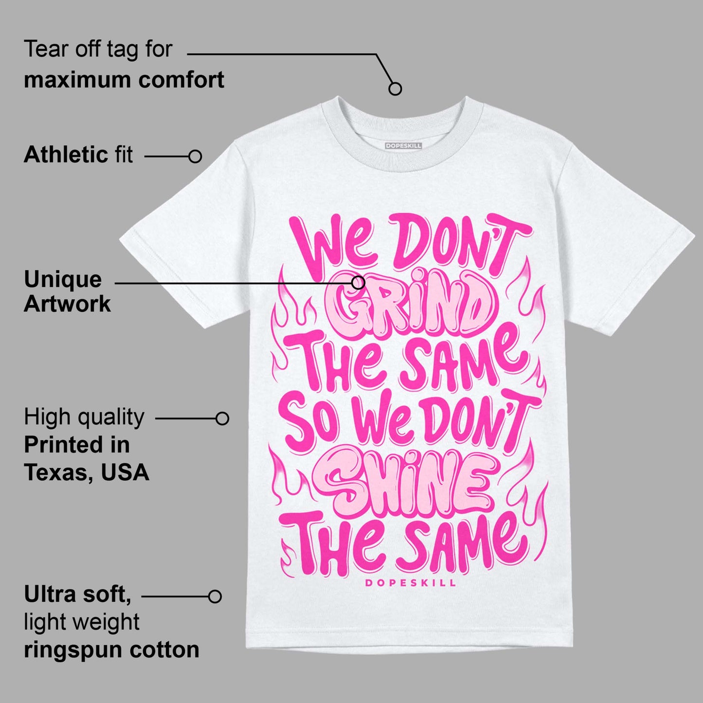 Triple Pink Dunk Low DopeSkill T-Shirt Grind Shine Graphic