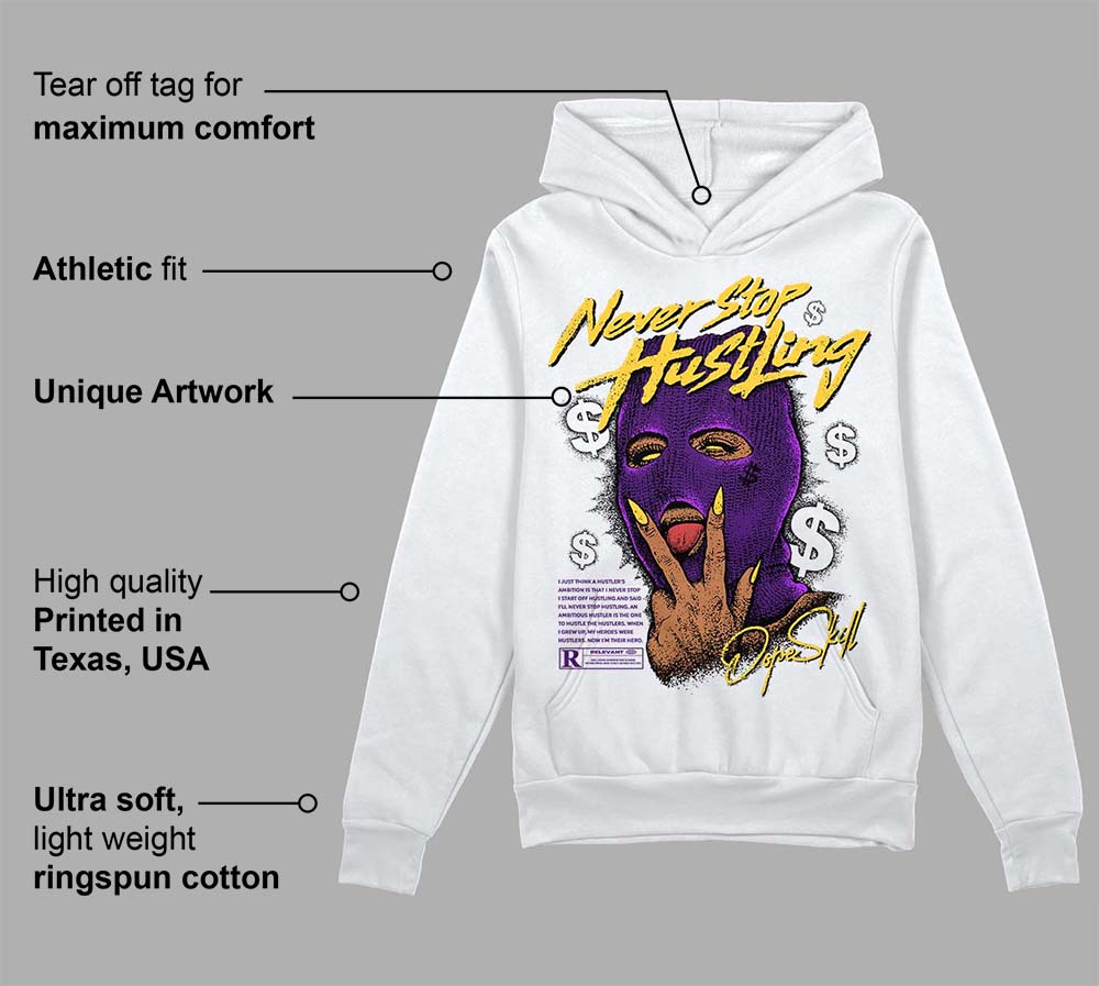 Field Purple 12s DopeSkill Hoodie Sweatshirt Never Stop Hustling Graphic