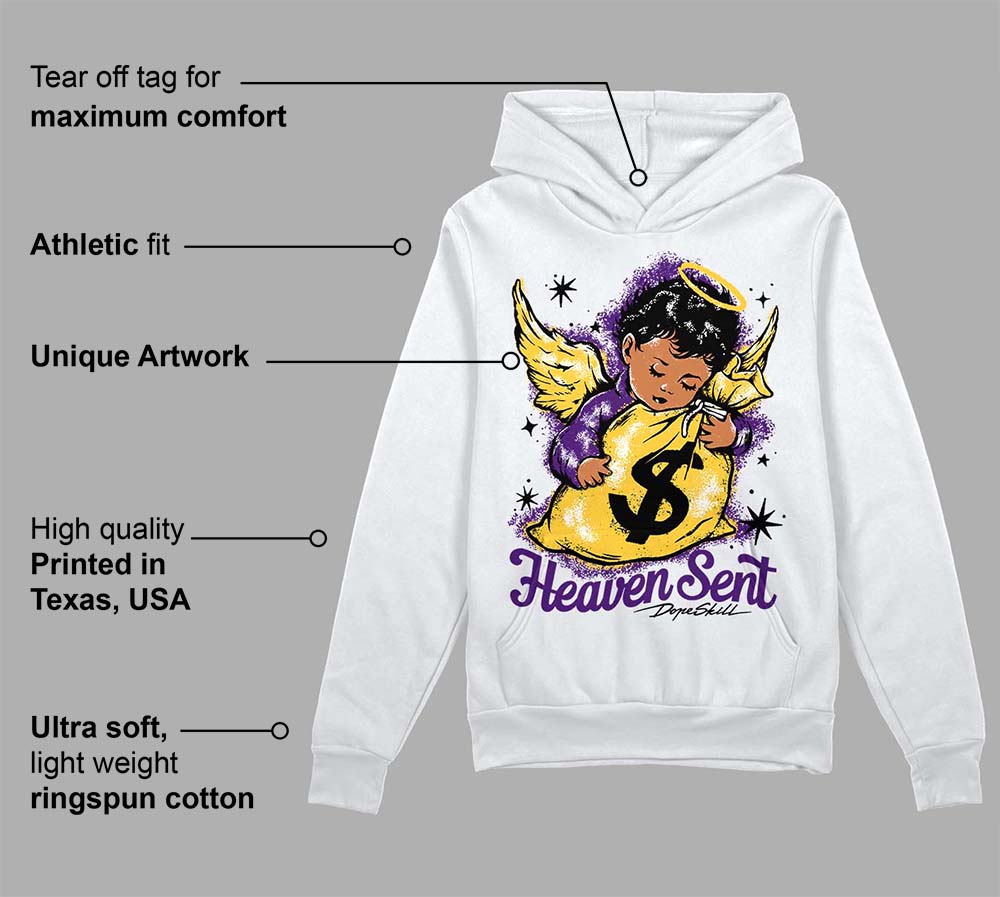 Field Purple 12s DopeSkill Hoodie Sweatshirt Heaven Sent Graphic