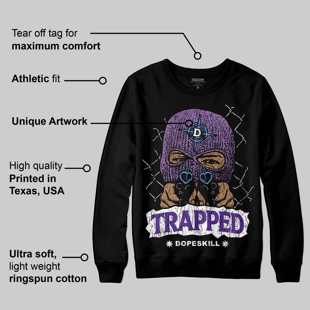 PURPLE Collection DopeSkill Sweatshirt New Trapped Graphic