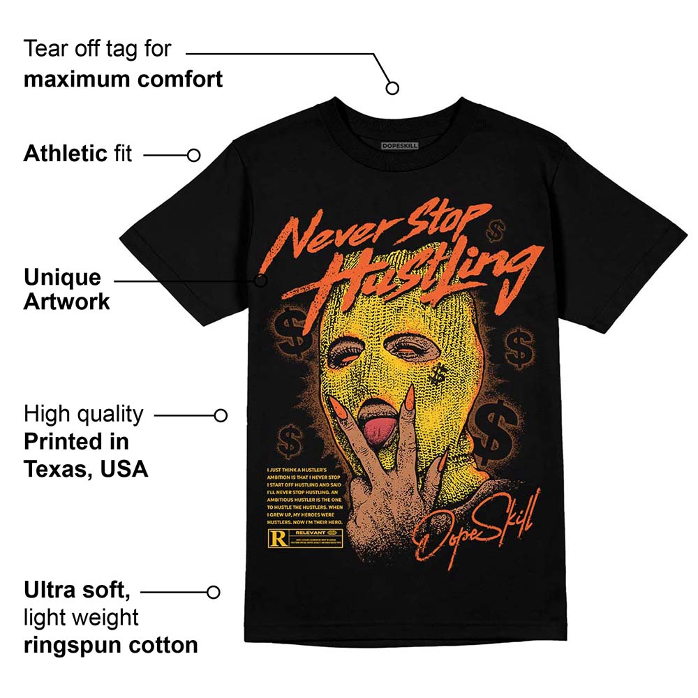 Yellow Collection DopeSkill T-Shirt Never Stop Hustling Graphic