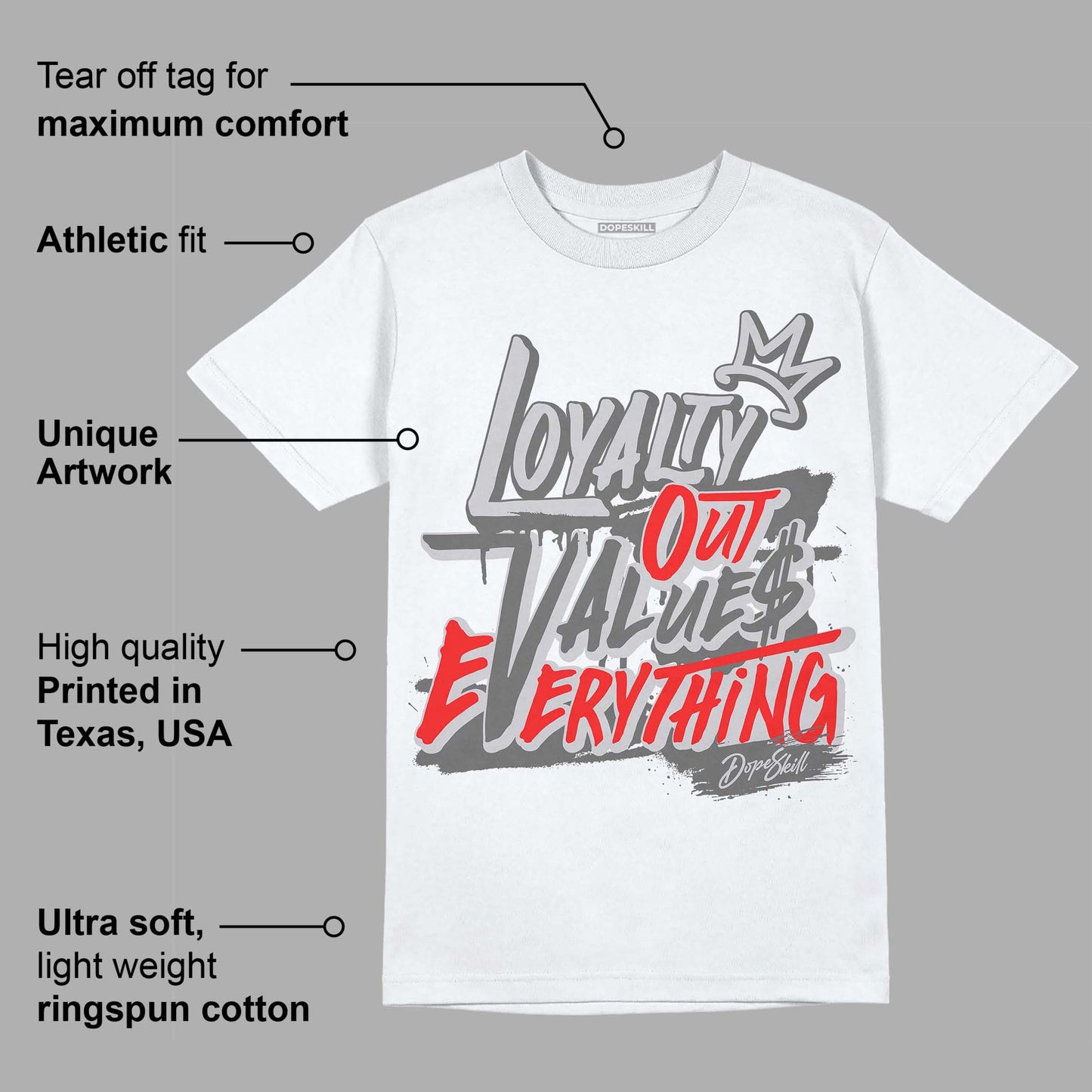 Grey Collection DopeSkill T-Shirt LOVE Graphic