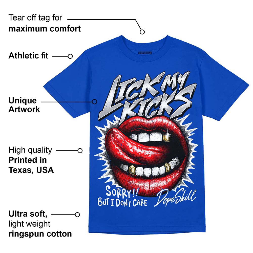 Royal Blue Collection DopeSkill Royal Blue T-shirt Lick My Kicks Graphic