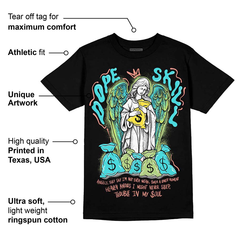 Cyan Burst 9060 DopeSkill T-Shirt Angels Graphic