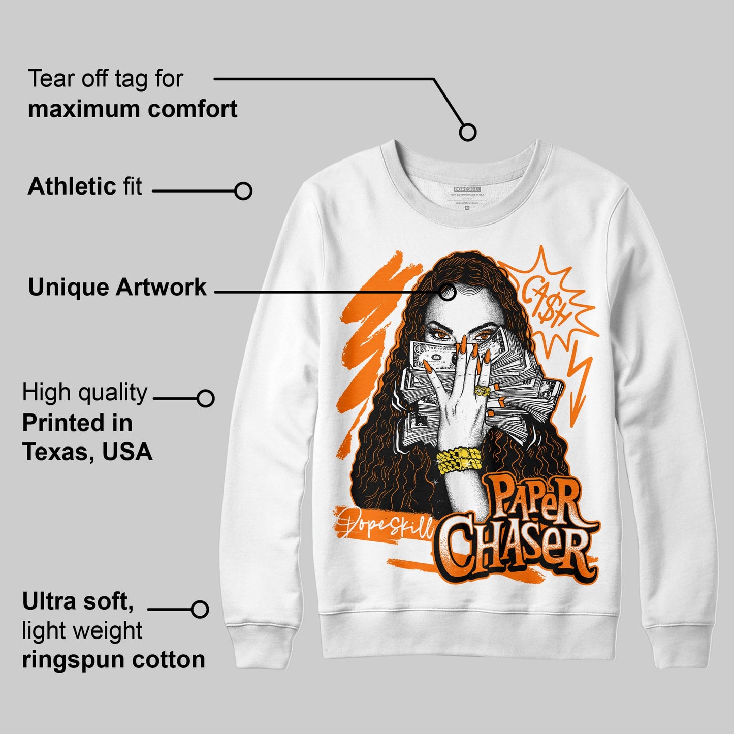 Dunk Low Magma Orange DopeSkill Sweatshirt NPC Graphic