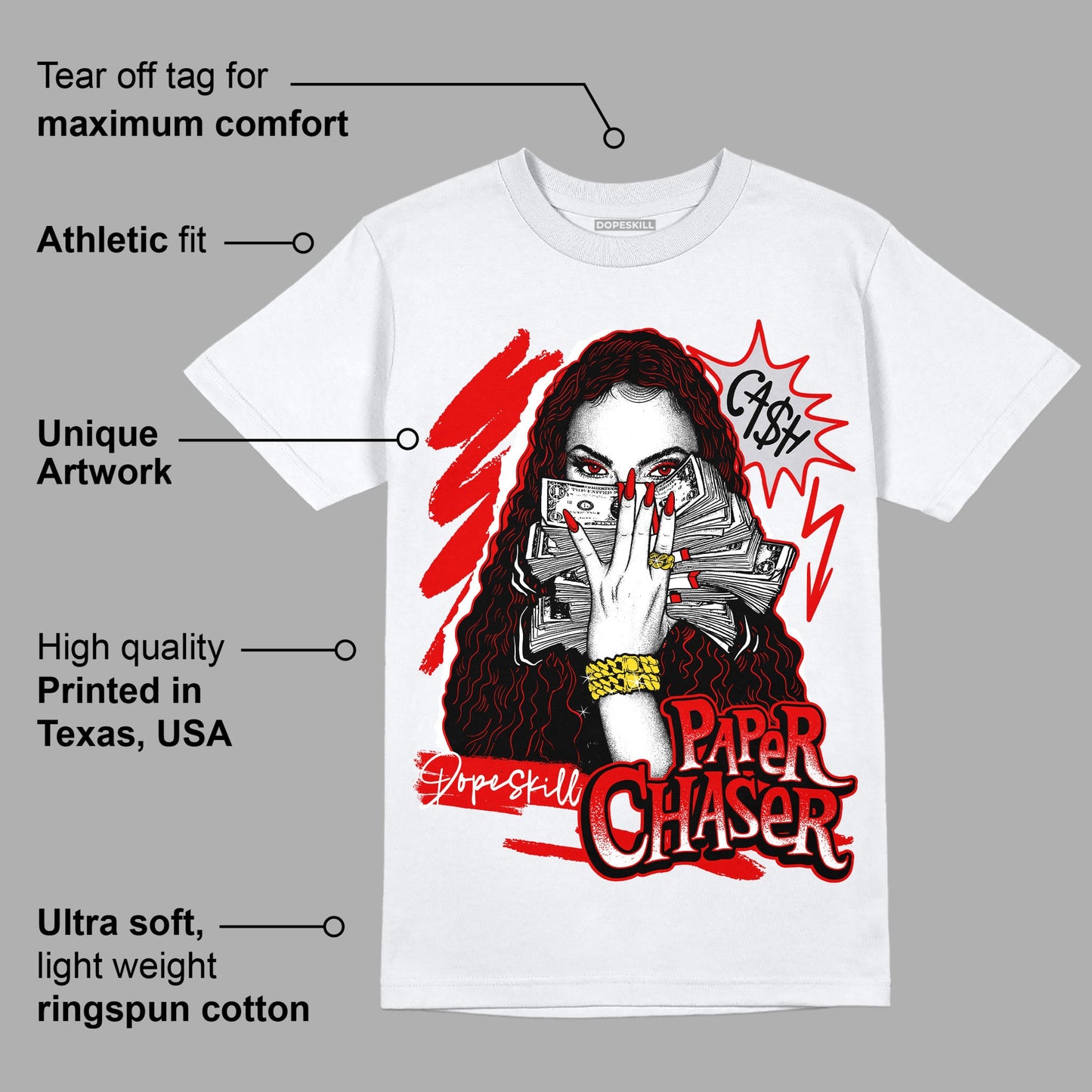 Red Cement 4S DopeSkill T-Shirt NPC Graphic