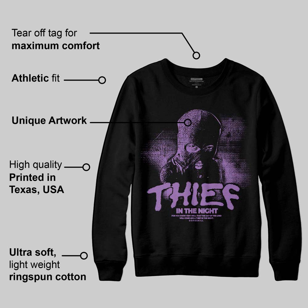 PURPLE Collection DopeSkill Sweatshirt Thief In The Night Graphic
