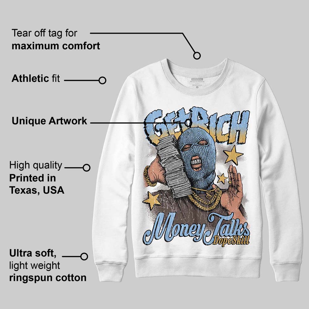 Handball Spezial Light Blue DopeSkill Sweatshirt Get Rich Graphic