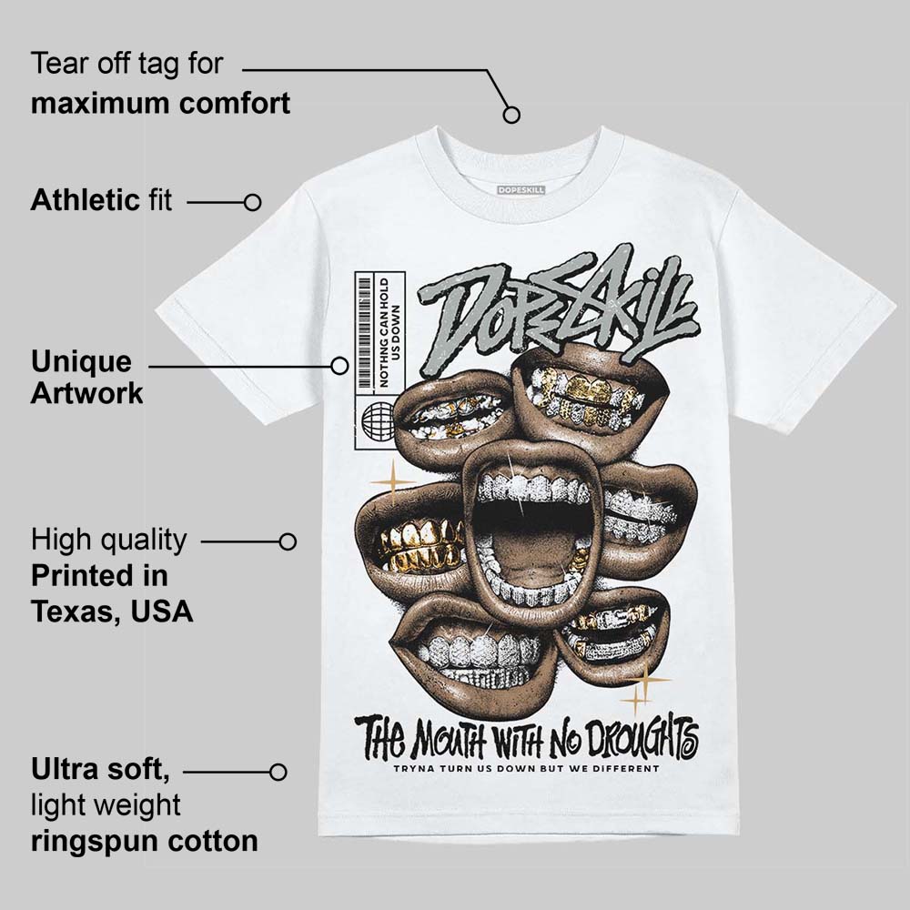 1906R ‚ÄòWhite Gold‚Äô DopeSkill T-Shirt The Mouth With No Droughts Graphic
