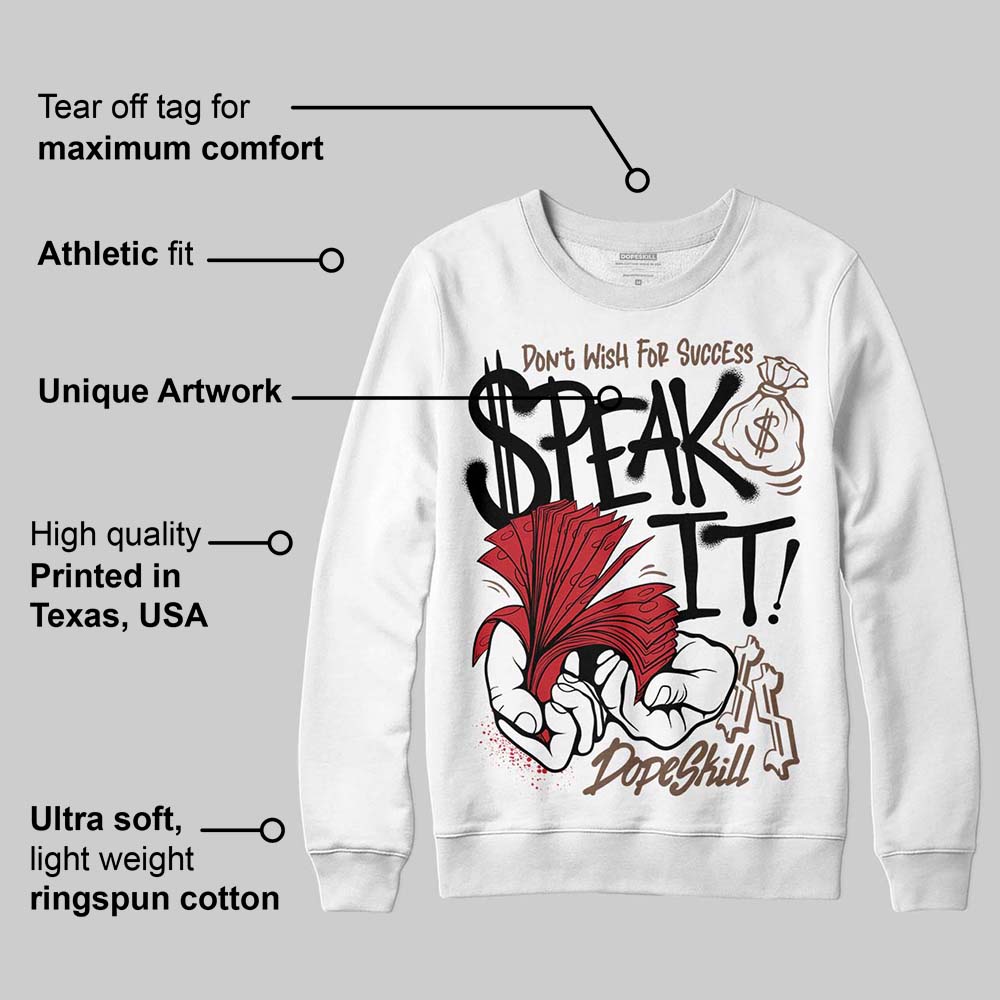 Olive 9s DopeSkill Sweatshirt Speak It Graphic