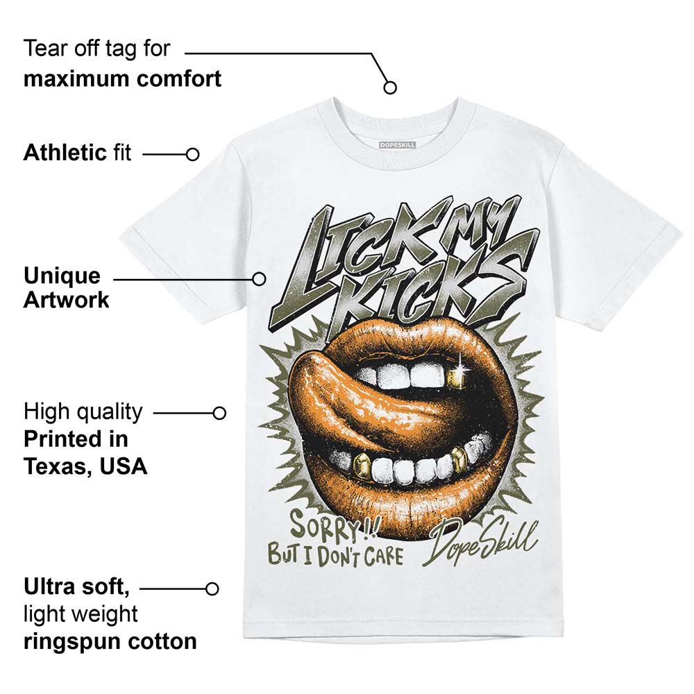 Olive 5s DopeSkill T-Shirt Lick My Kicks Graphic