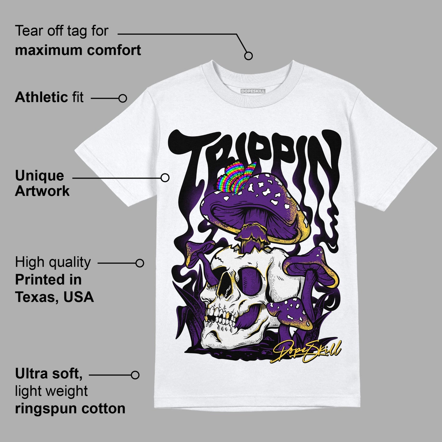 Field Purple 12s DopeSkill T-Shirt Trippin Graphic