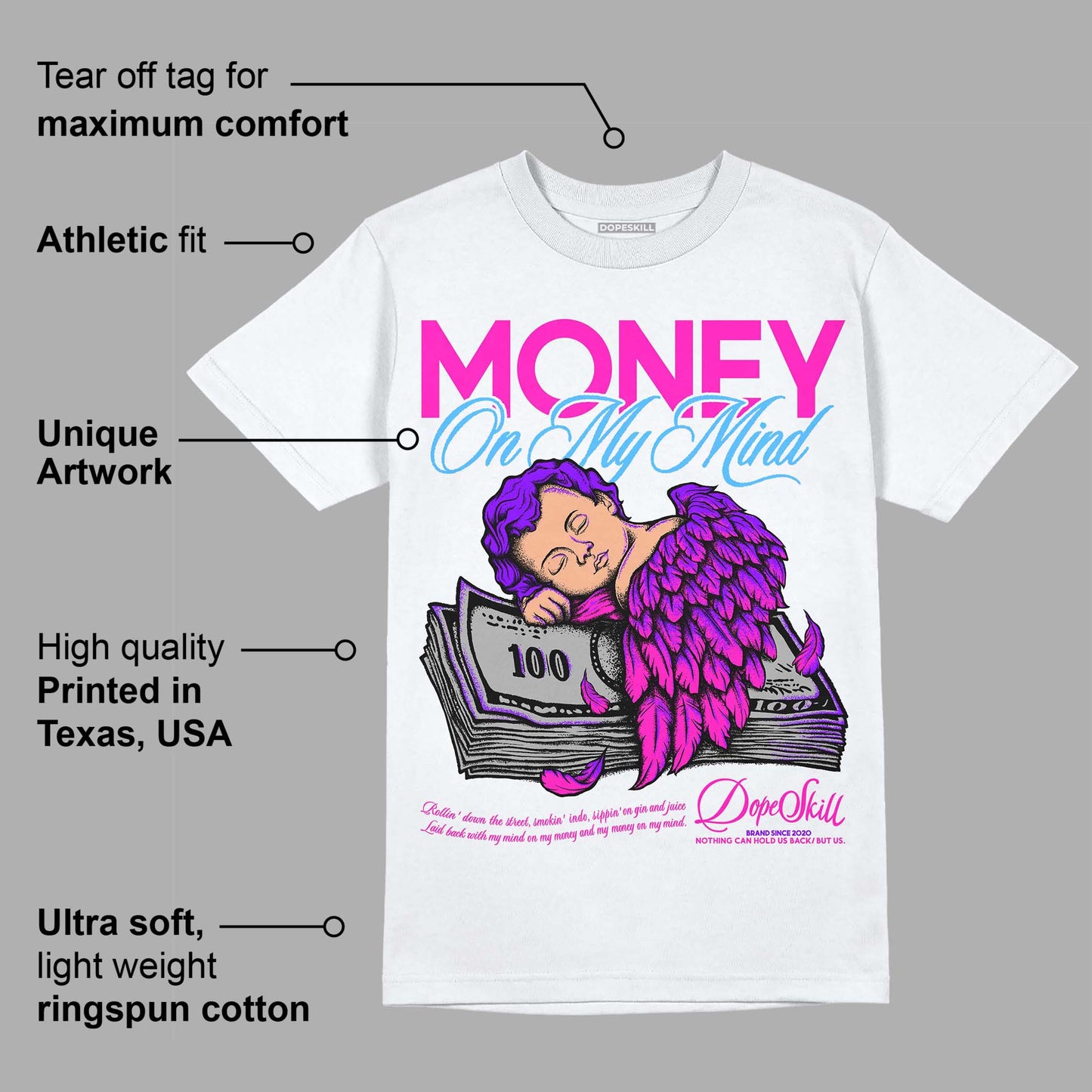 Dunk Low Active Fuchsia DopeSkill T-Shirt MOMM Graphic