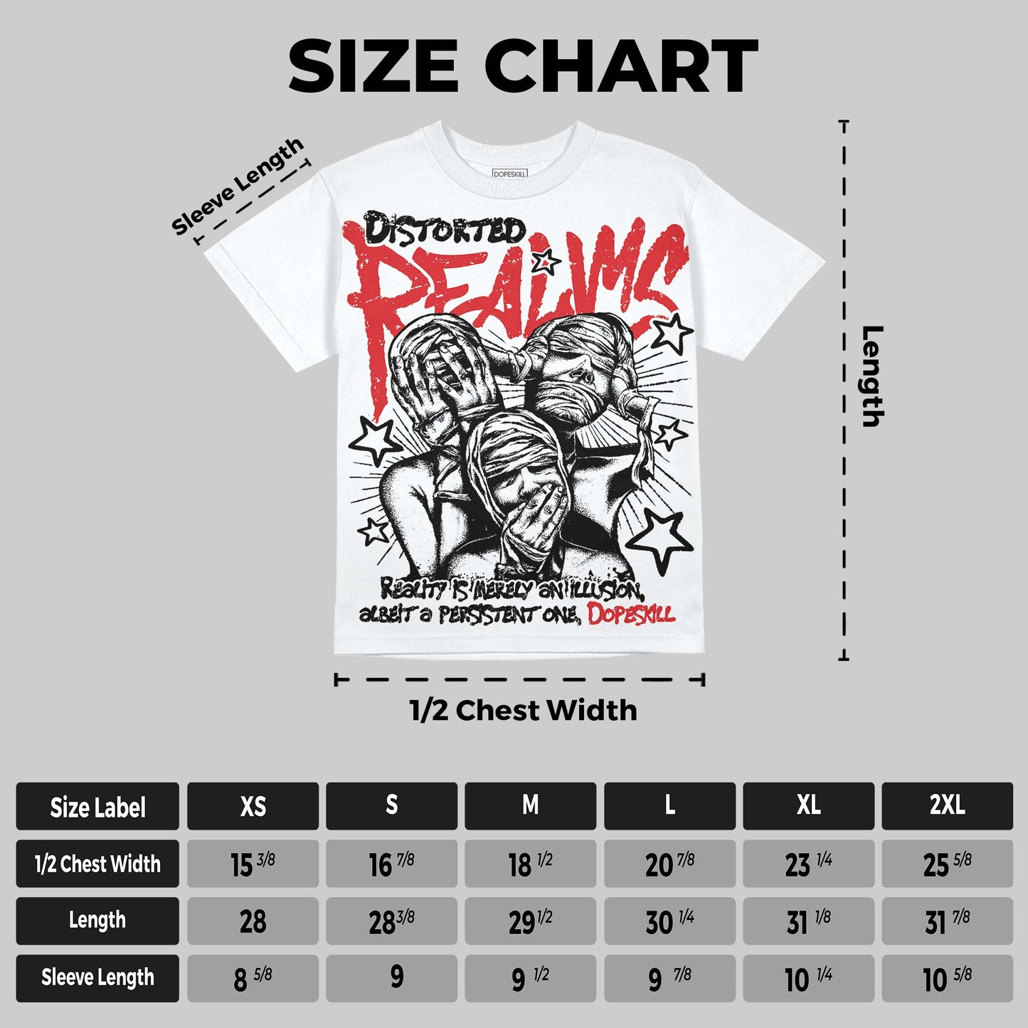 Black and White Collection DopeSkill Oversize Print T-Shirt Distorted Realms Graphic