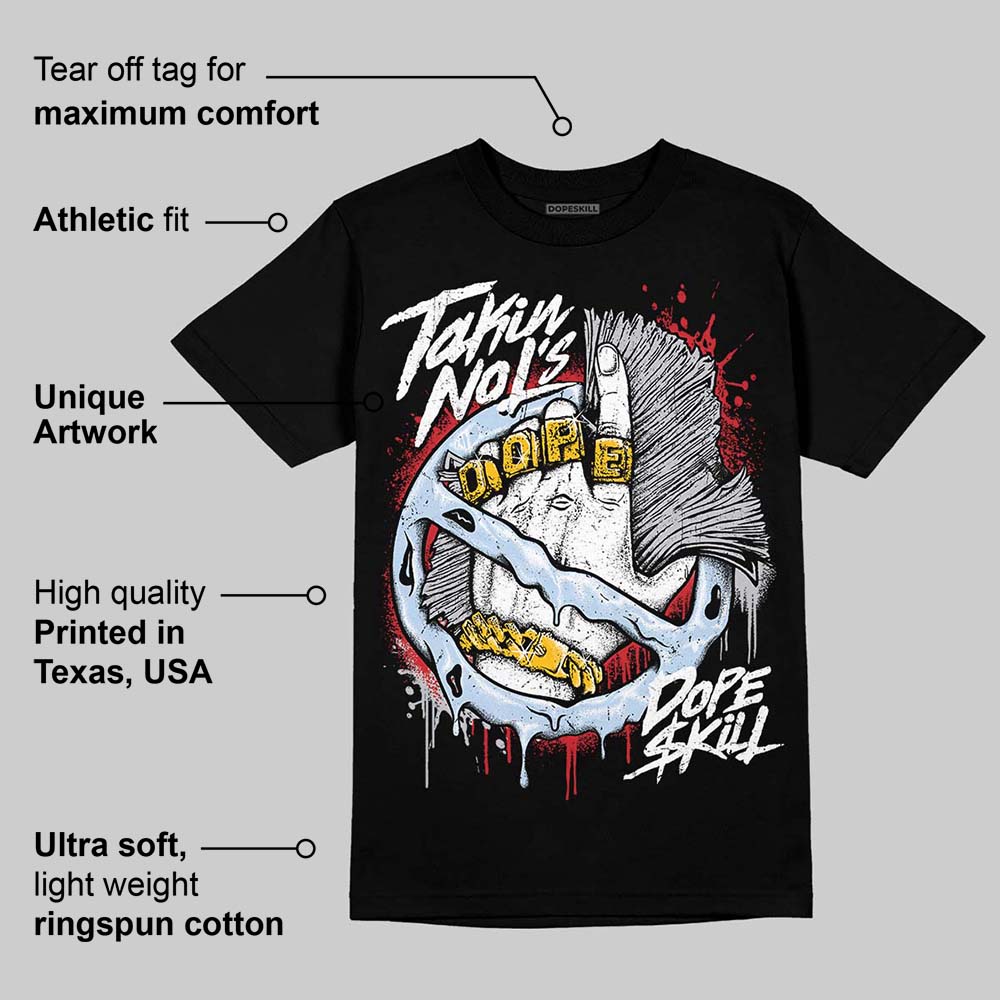 Black Metallic Reimagined 5s DopeSkill T-Shirt Takin No L's Graphic