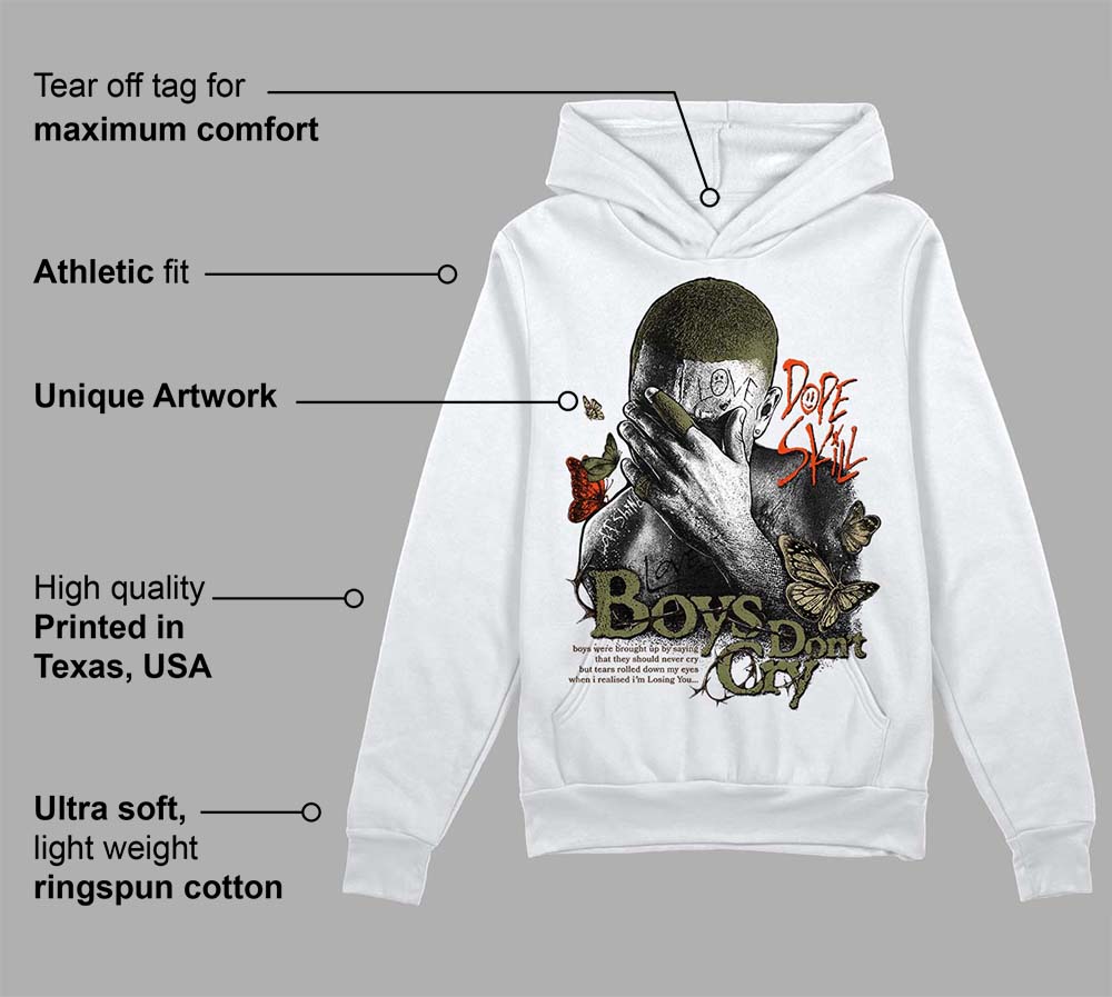 Olive Collection DopeSkill Hoodie Sweatshirt Boys Don't Cry Graphic