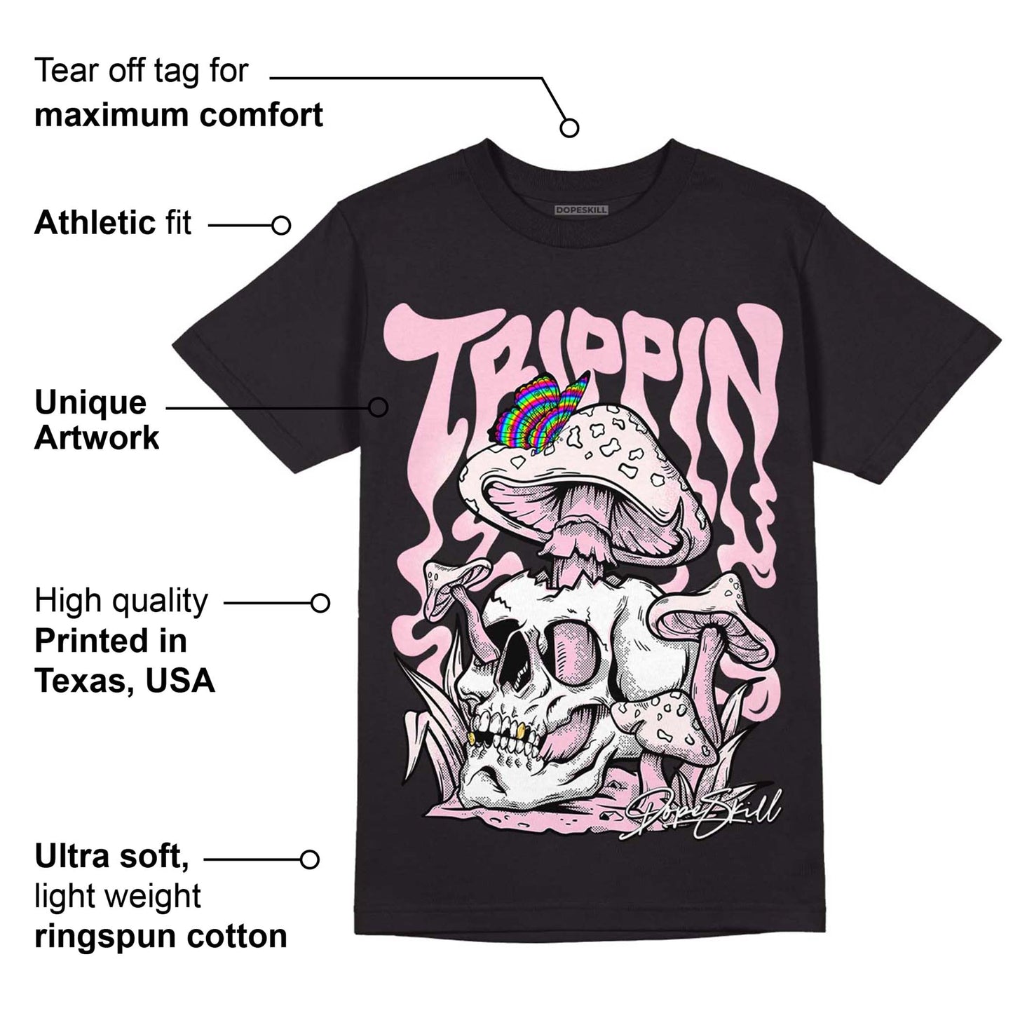 Dunk Low Pink Foam DopeSkill T-Shirt Trippin Graphic