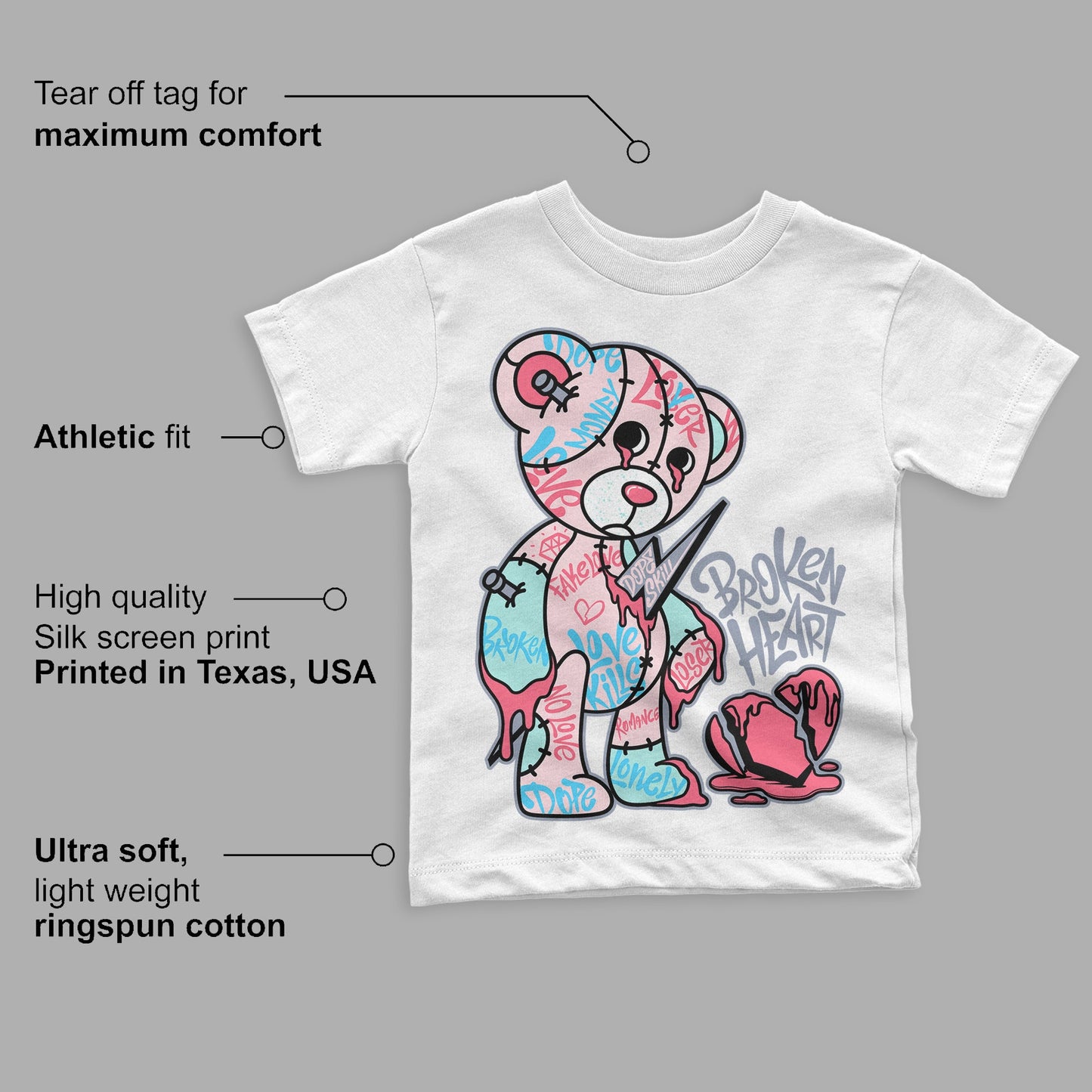 Easter 5s DopeSkill Toddler Kids T-shirt Broken Heart Graphic