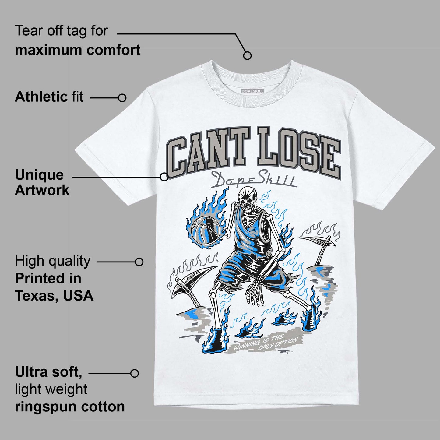 Cool Grey 11s DopeSkill T-Shirt Cant Lose Graphic