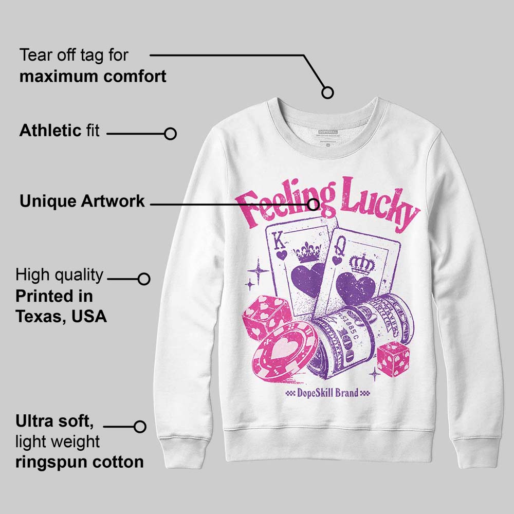 Pink Collection DopeSkill Sweatshirt Feeling Lucky Graphic